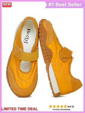 Women's Mary Jane Sneakers Memory Foam Insole Casual Walking Shoes Hook & Loop
